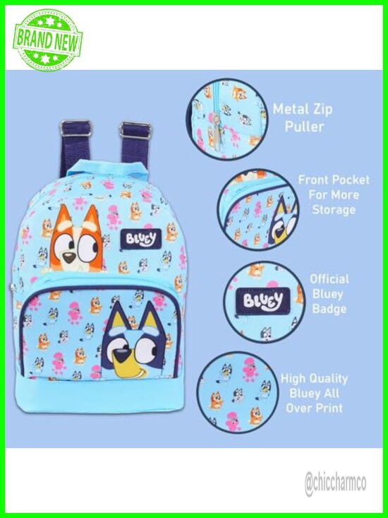 Bluey Mini Backpack 10 inch Adjustable Straps Kids Teens Adults main image 5